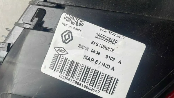Höger Baklykta Renault Clio 4 IV HB 5 Dörrar 265509846R image 3