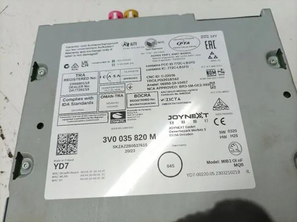 OEM 3V0035820M Changer Lecteur Navigation Skoda Karoq image 3