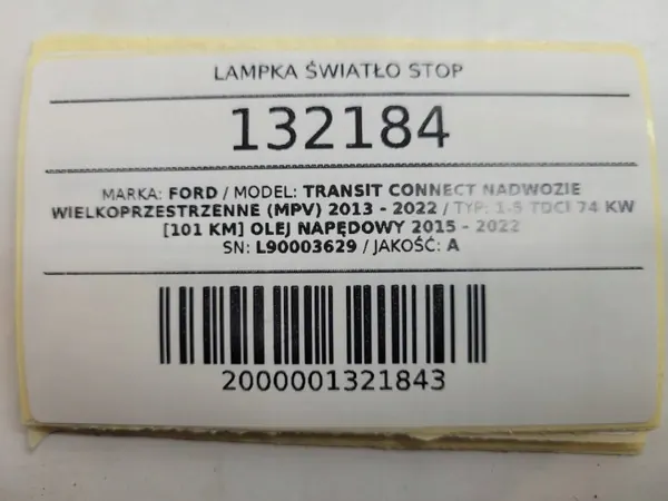 Luz de Stop OEM L90003629 para Ford Transit Connect 2016 image 7