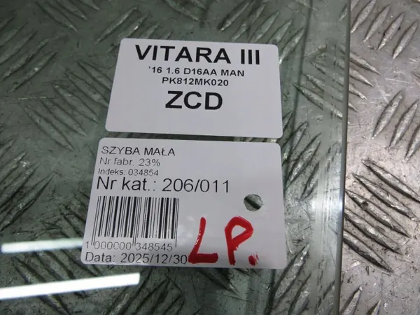 Suzuki Vitara III Vasen Etuoven Lasio OEM 206/011 image 3