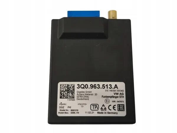 Webasto Controller Porsche Macan (95B) 3Q0963513A image 1