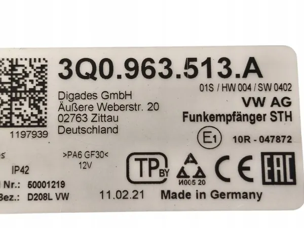 Webasto Controller Porsche Macan (95B) 3Q0963513A image 8