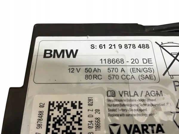 AGM-batteri OEM 9878488 12V 50Ah för BMW/MINI image 4
