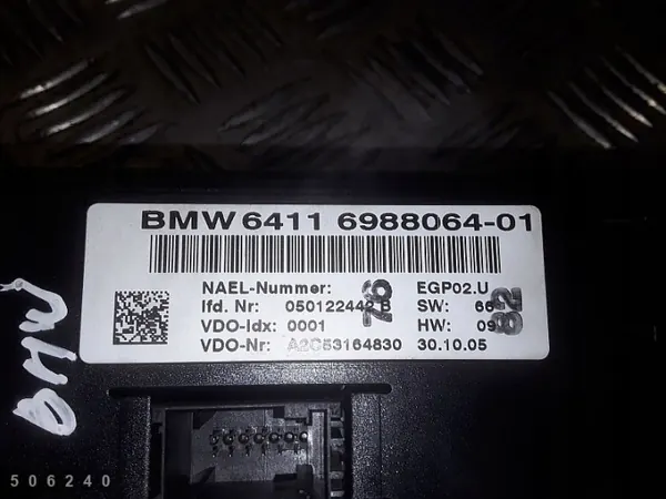 BMW 3-sarja E90 E91 ilmastointimoduuli OEM 698806401 image 5