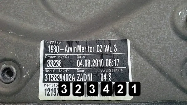 Skoda Superb raamregelaar OEM AM-323421 image 3