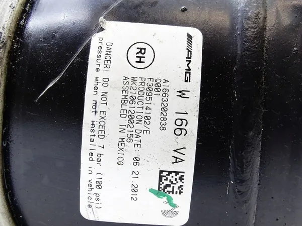 Amortiguador ABC Mercedes derecho OEM A1663202838 image 7