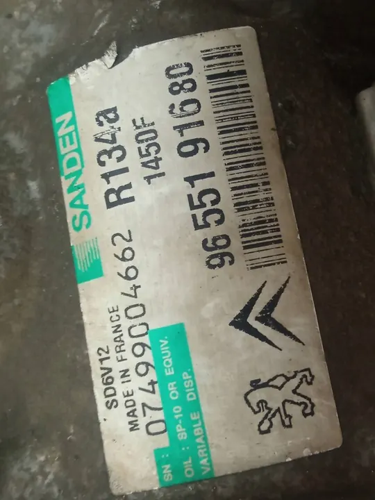 Compressore Aria Condizionata Citroen C3 I (2002-2009) OEM 9655191680 image 3