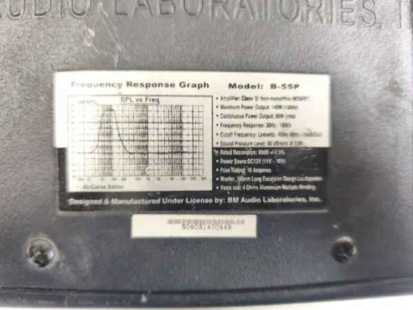 Amplificateur Subwoofer BOSHMANN B55P - Occasion image 4