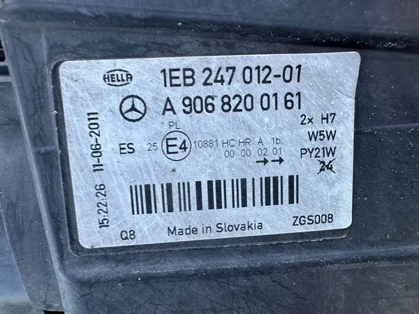 LINKER KOPLAMP MERCEDES SPRINTER W906 H7 OEM image 9