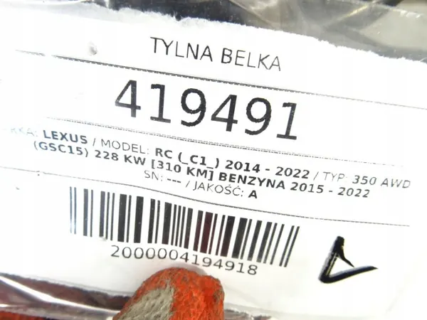 OEM LORK-381-108272 Bakbalk för Lexus RC Coupé image 8