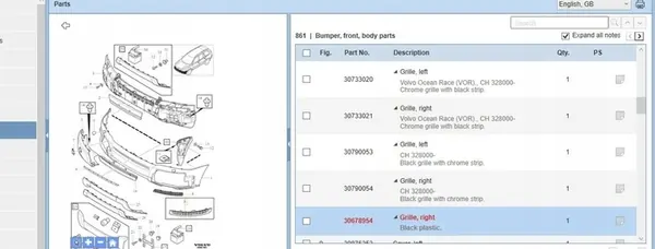 Griglia paraurti centrale VOLVO XC90 II 30678954 image 5