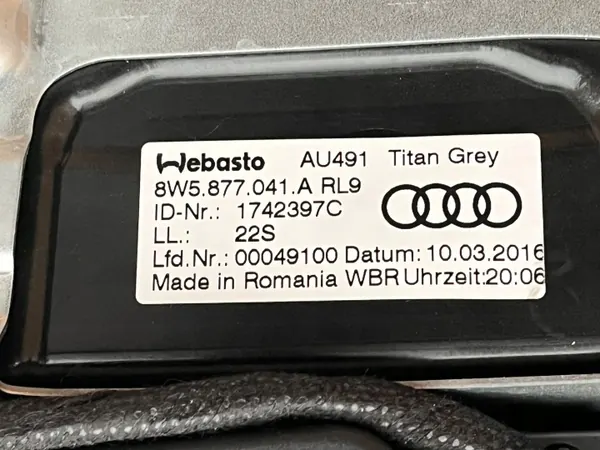 Toit Ouvrant Audi A4 B9 OEM 8W5877041A Occasion image 3