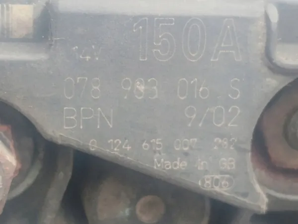 Vaihtovirtageneraattori Audi A4 B6 3.0 ASN 2.4 BDV 078903016S image 4