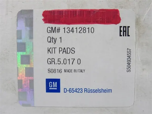 Fram bromsbelägg OEM 13412810 för Opel Zafira C image 6