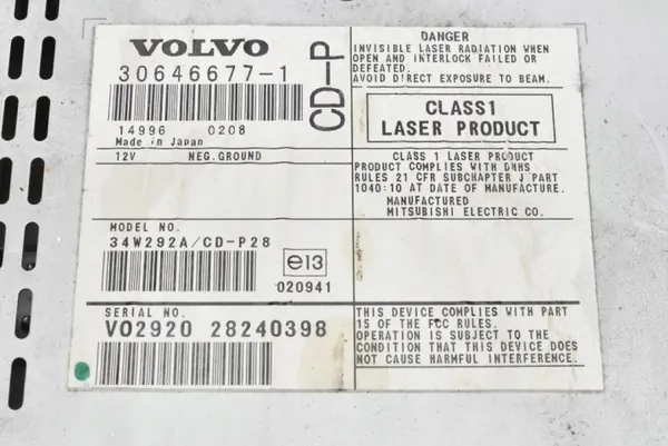 Lecteur CD OEM 30646677 pour Volvo XC90 2002-2006 image 6