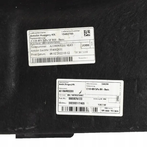 Höger Bak Bagageutrymmspanel OEM A1186905201 image 3