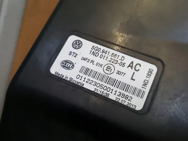 VW GOLF VII FAROL HALÓGENO ESQUERDO DIREITO image 7