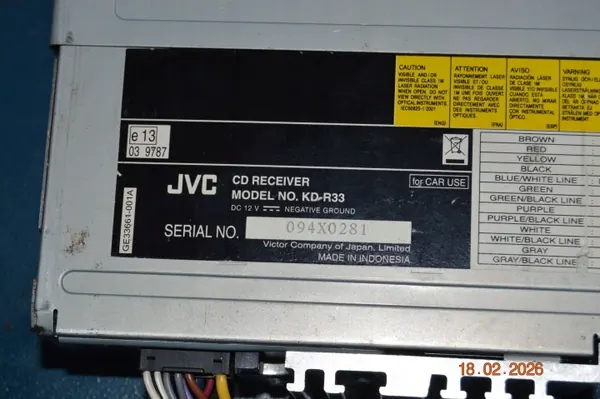 JVC KD-R33 CD/DVD-speler OEM KDR33 voor Citroen Xsara image 6