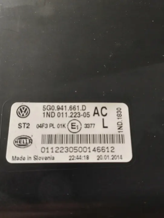 Phare Halogène Gauche VW 5G0941661D Occasion OEM image 4