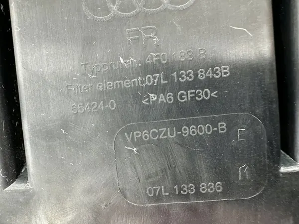 Ilmansuodattimen Kotelo Oikea Audi S6 C6 5.2 FSI V10 07L133836M image 6