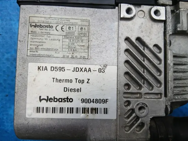 Webasto Thermo Top Z 12V 5.0kW Diesel-lämmitin OEM 9004809F image 3