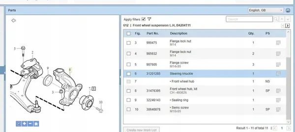 Volvo OE 31476395 Set di cuscinetti ruota image 7