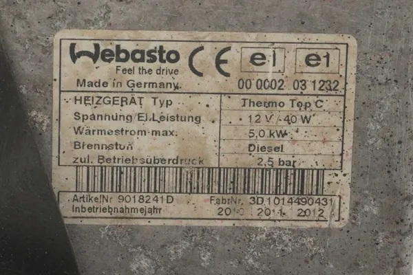 Webasto parkeerverwarming OEM 7E0819008C VW T5 image 9