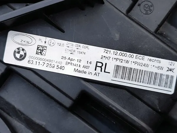 BMW 3 F30 F31 2011-2015 Conjunto de faróis esquerdo e direito OEM image 8