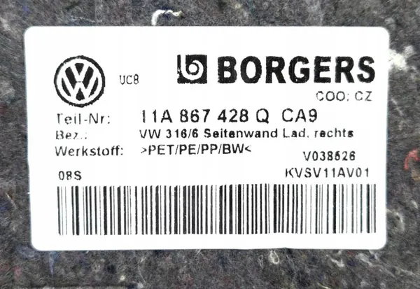 Höger bagagelistskydd OEM 11A867428Q CA9 för VW ID4 image 7