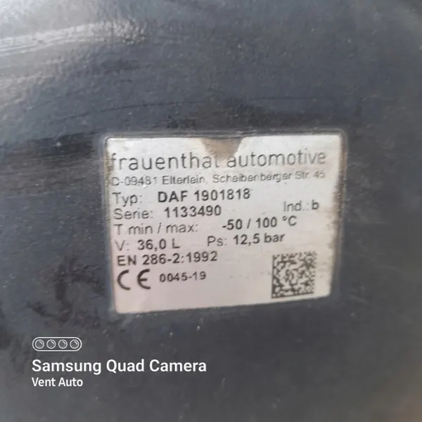 Depósito de aire DAF OE 1901818 - Estado usado image 5