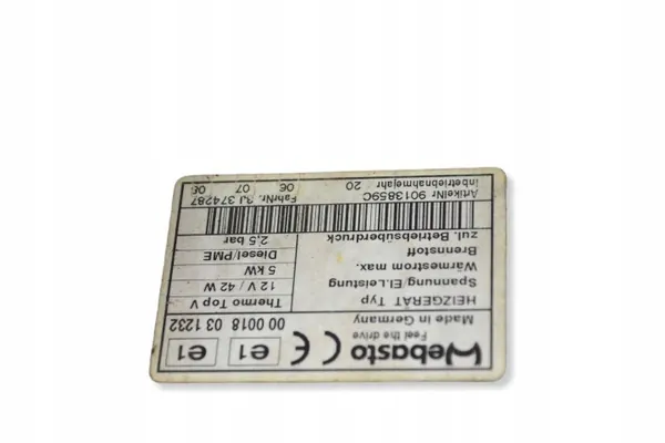 Webasto parkeerverwarming OEM 3C0815005N VW Passat B6 image 4