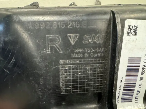 Conduto de ar Porsche 911 992 OEM 992815216E image 7