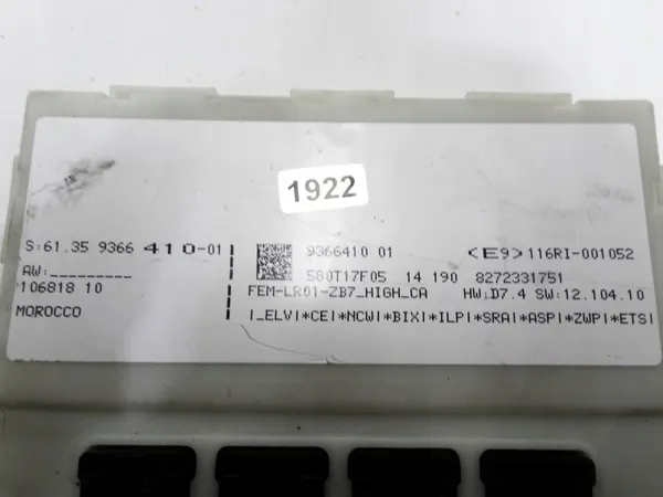 Module Confort BMW OEM 9366410 pour Série 3 F30 image 4