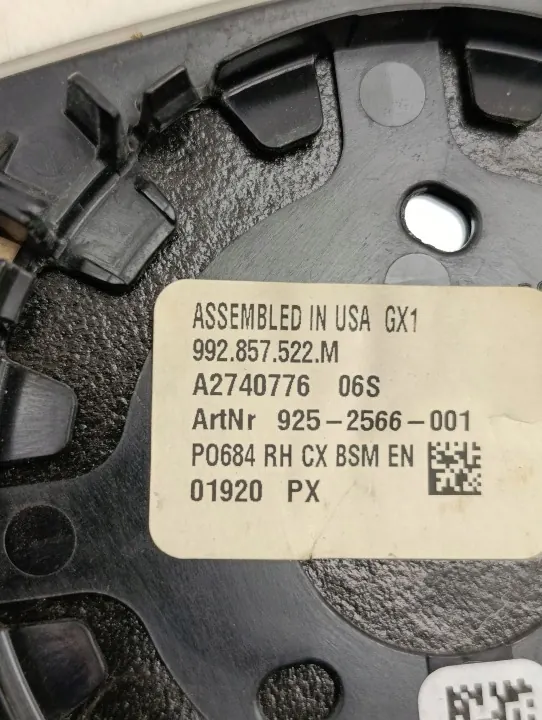 Porsche 911 992 Peilinlisäosa OEM 992857522M Oikea Puoli image 4