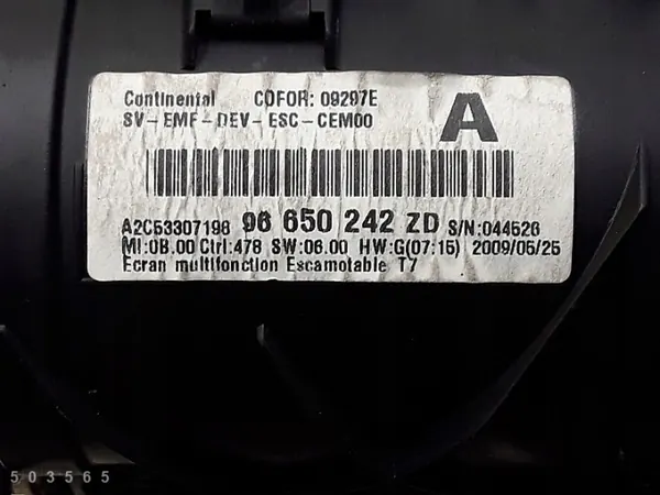Écran d'affichage Peugeot 308 OEM 96650242zd - Occasion image 6