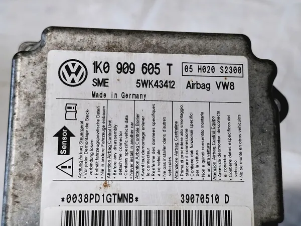 VW Golf V Airbag-Sensor-Modul 1K0909606C image 5