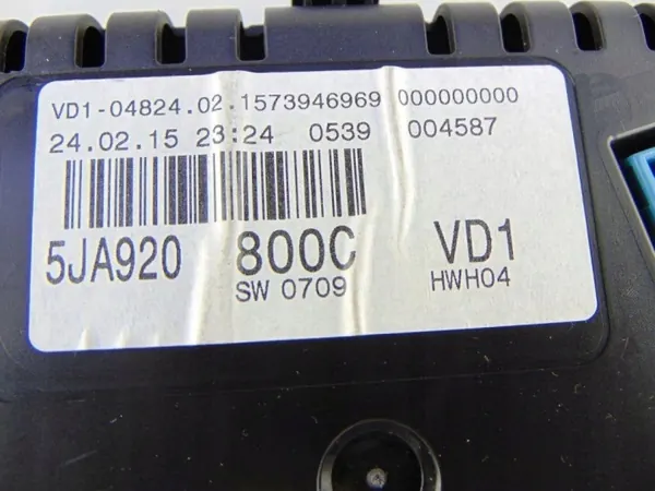Nopeusmittari Skoda Rapid 2011-2015 OEM 5JA920800C image 5