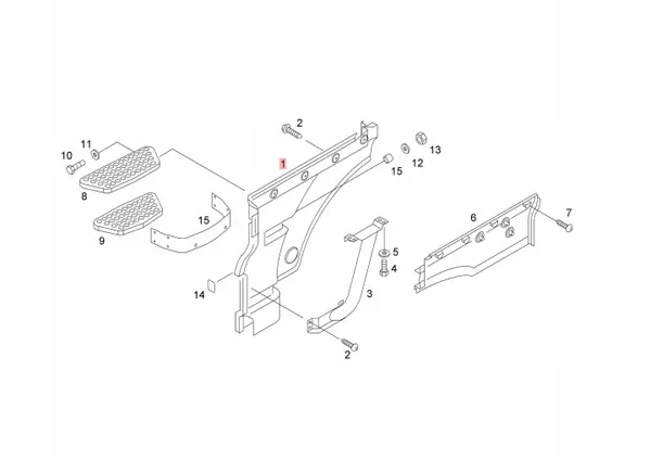 Estribo MAN TGA/TGS/TGX E6 OEM 81.61510-0922 - Usado image 8