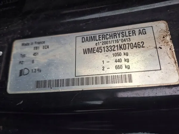 Airbag spiral kabelsensor Smart ForTwo II A4515400317 image 3