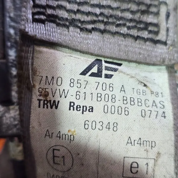 Etuturvavyö OEM 7M0857706A Volkswagen Sharan image 4