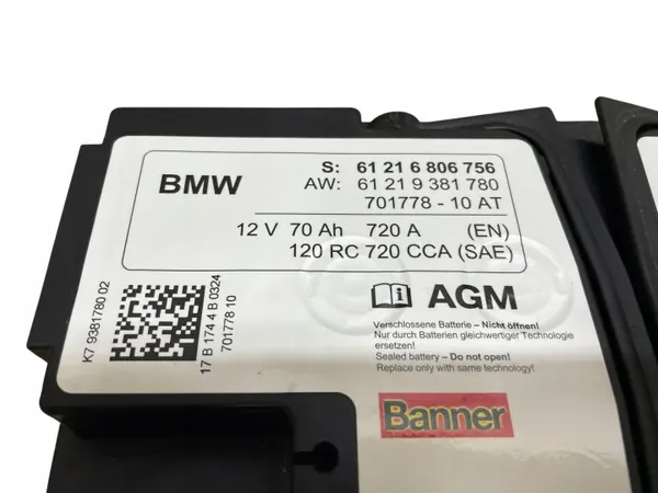 Batterie EFB OEM 6806756 12V 70Ah pour BMW image 5