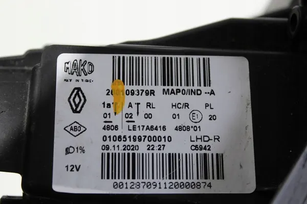 RENAULT CLIO V 19-23 OIKEA AJOVALO FULL LED 260109379R image 3