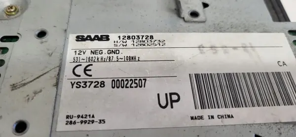 Saab 9-3 radio tuner förstärkare OEM 12803728 image 3
