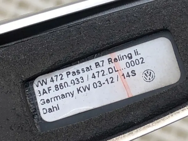 Barras de tejadilho OEM 3AF860033 para VW Passat B7 Carrinha image 8