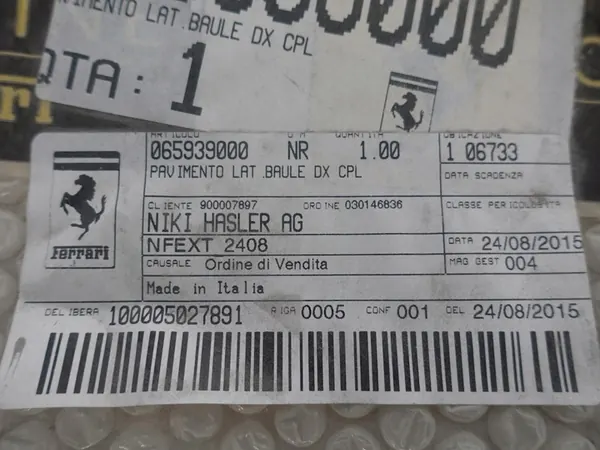 FERRARI 575 550 Panneau Arrière Droit Couverture Renforcement image 6