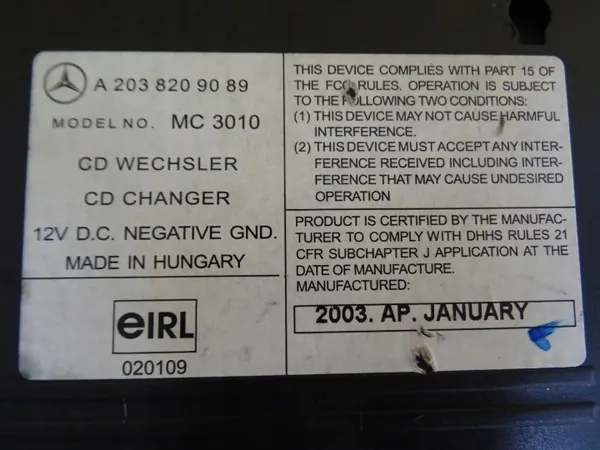 Mercedes CD-Wechsler OEM DRC9862 für W203 image 9
