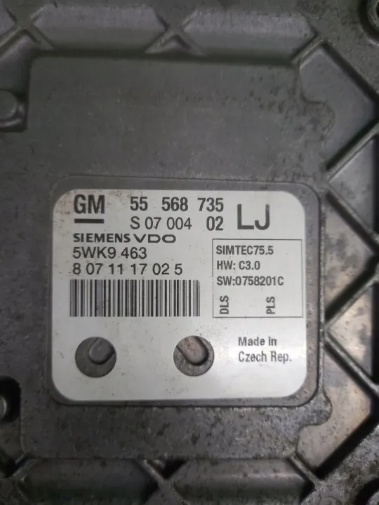 Motorcomputer OEM 55568735 5WK9463 voor Opel Astra H image 3