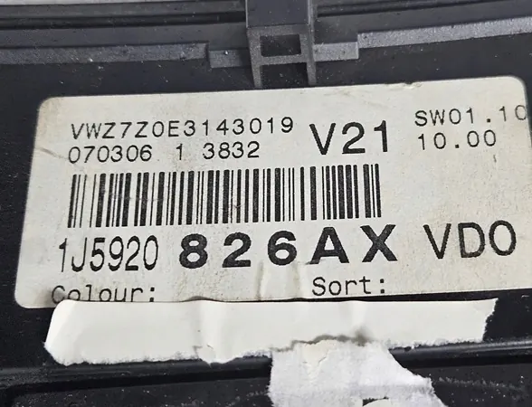 Cuadro VW Golf IV Gasolina OEM 1j0920826AX image 3