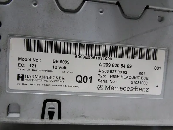 Mercedes COMAND Radio CD Nav OEM A2098205489 image 7