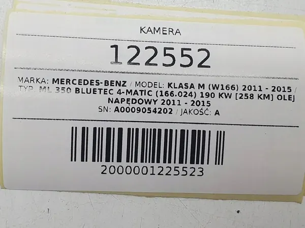 Cámara de Espejo Mercedes W166 ML A0009054202 image 6